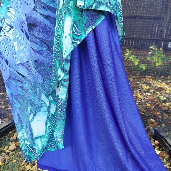 Akira Black Label Multi-colored Animal, Floral Print Long Maxi Dress - Picture 7 of 10